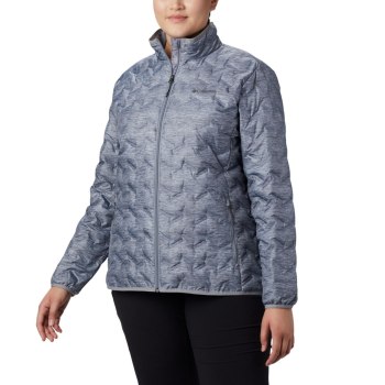 Columbia Delta Ridge Down Plus Size, Chamarras Grises Para Mujer | 963245-WJM